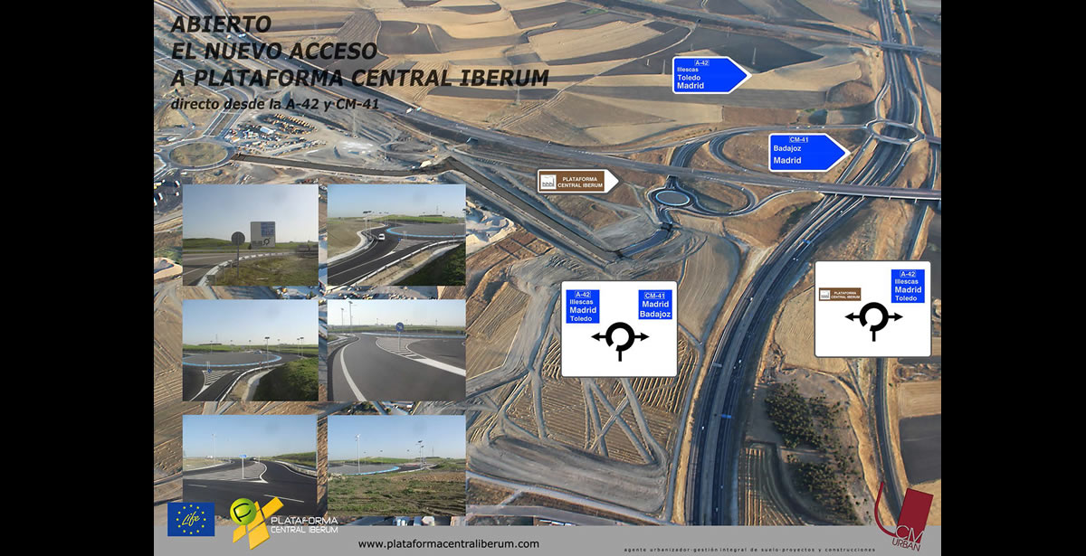 Plataforma Central Iberum inaugura un nuevo acceso desde CM-41 y A-42